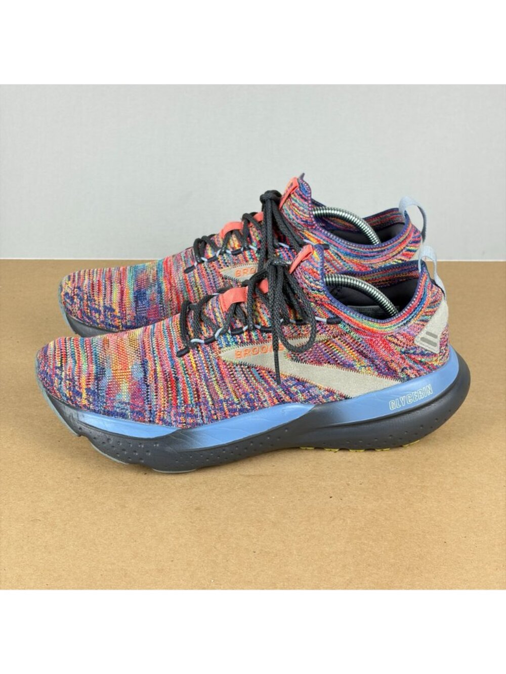Brooks Glycerin 21 Stealthfit Knit Athletic Shoes Womens 10 Blue Multicolor - Picture 10 of 10